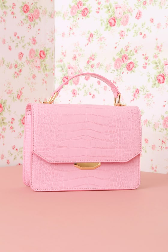 Mario Valentino - Authenticated Handbag - Pink Crocodile for Women, Never Worn