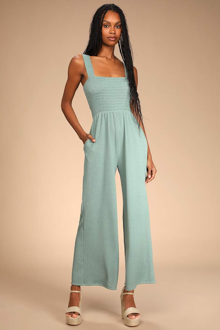 Ribbed Wide Leg Jumpsuit Rib Wide Leg Lounge Jumpsuit Boohoo CA