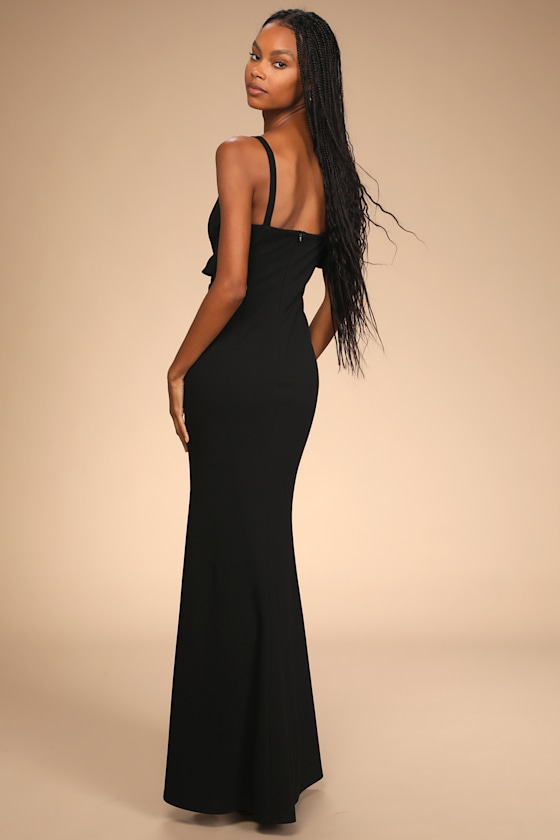 Black Maxi Dress - Mermaid Dress - Ruffled Dress - Maxi Dress - Lulus