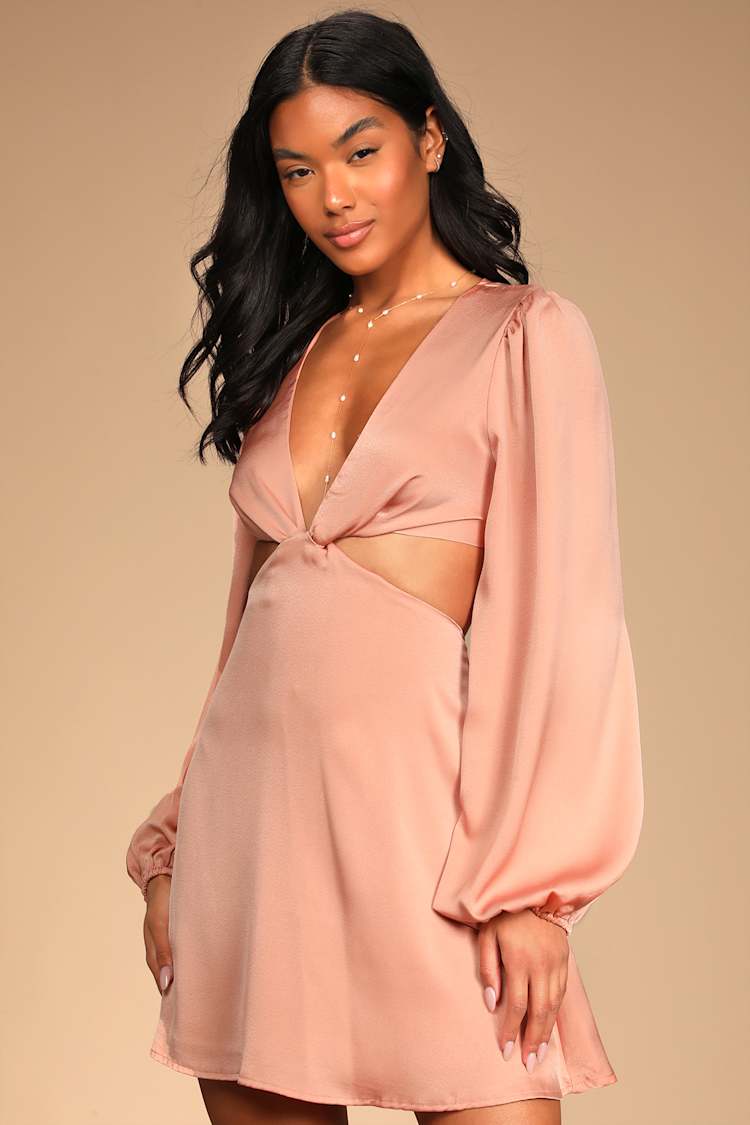 open lace back dress Malli Cut Out Mini Dress
