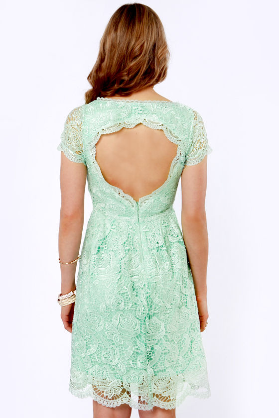 4510089 Powder Front Lace-up Dress