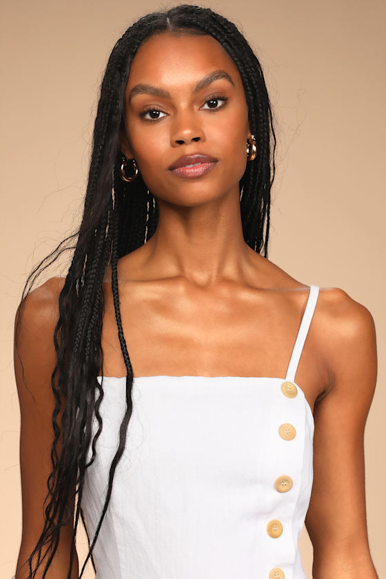 Turn Up the Temp White Sleeveless Wide-Leg Jumpsuit 5
