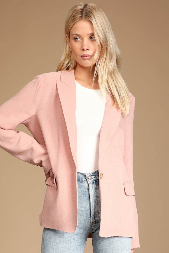 Bold Touch Mauve Pink Blazer 3
