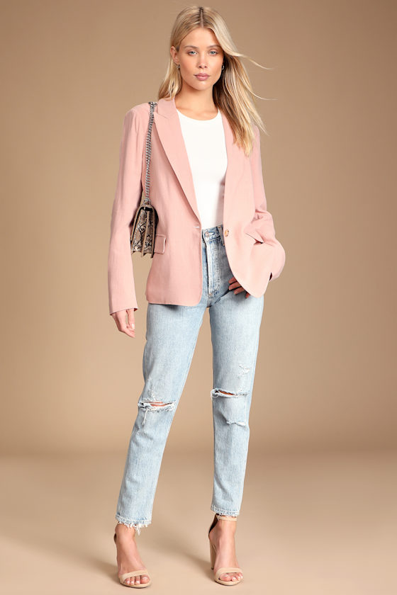 Bold Touch Mauve Pink Blazer 4