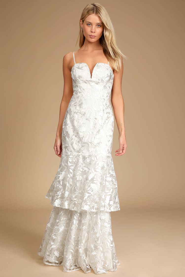 white floral embroidered maxi dress
