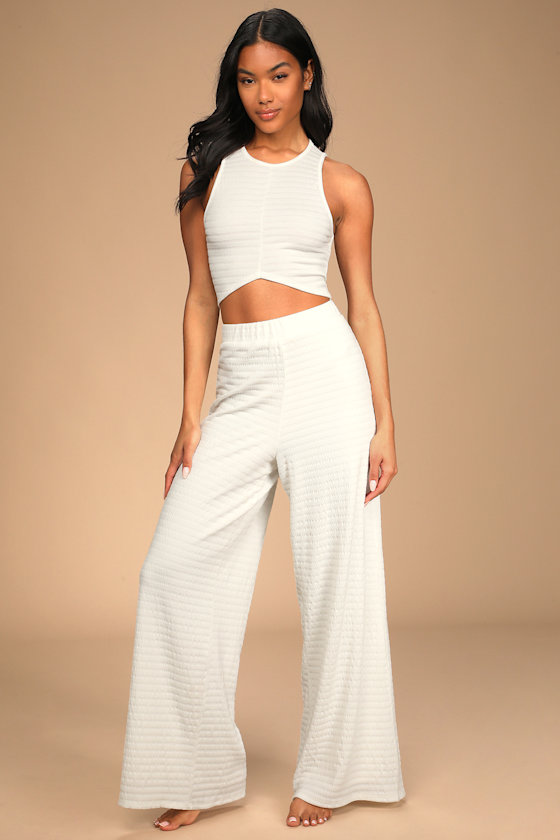 Blissful Beginnings White Sleeveless Crop Top 3