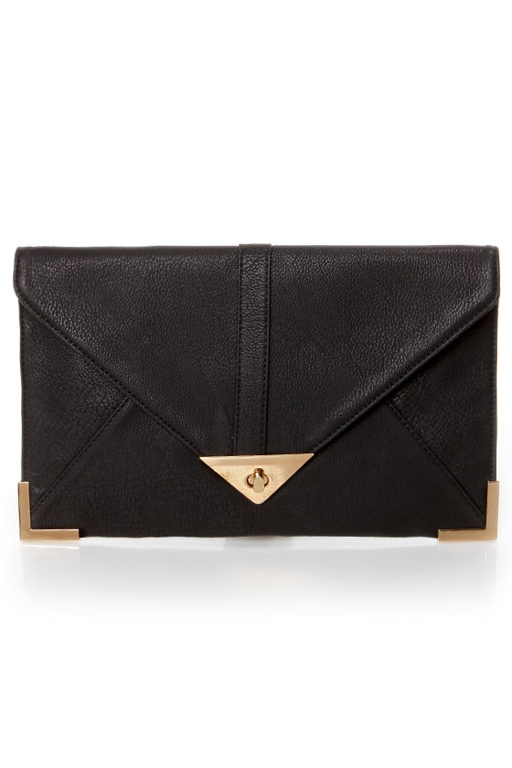 Cute Black Clutch - Envelope Clutch - $34.00 - Lulus