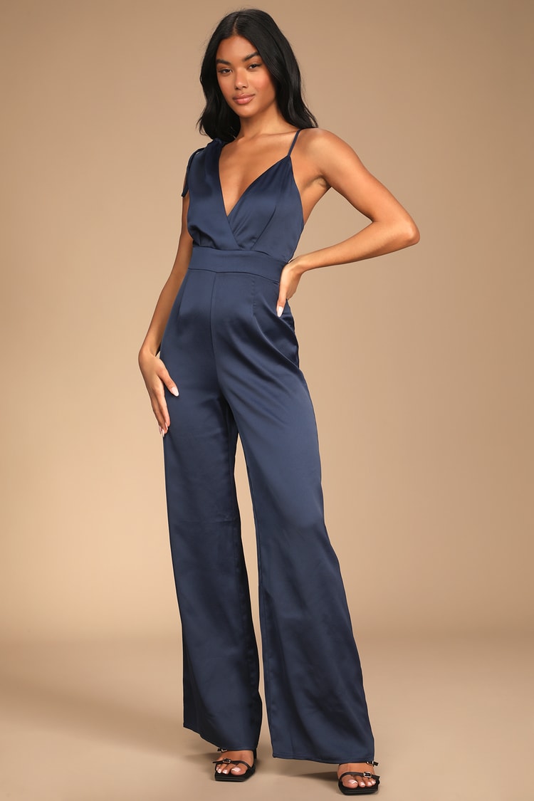 Navy Blue Womens Jumpsuit | datamotriz.com