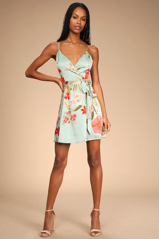 Short floral skater top dress