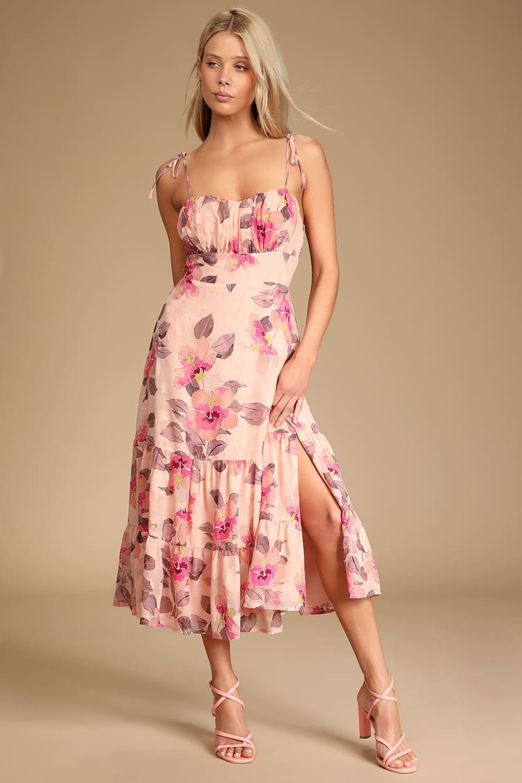 Chic Pink Floral Dresses