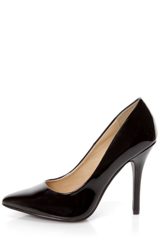 My Delicious Date Black Patent Pointed Pumps - $22.00 - Lulus