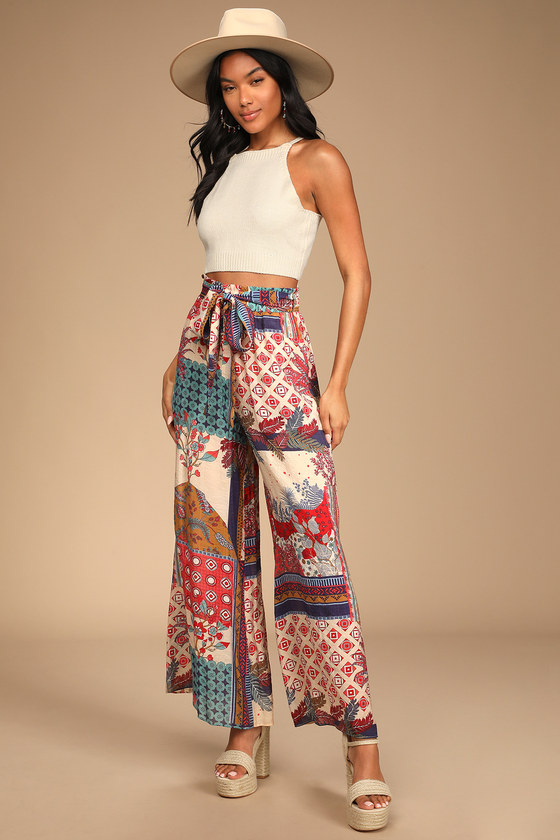 High-rise Wide-leg Pants