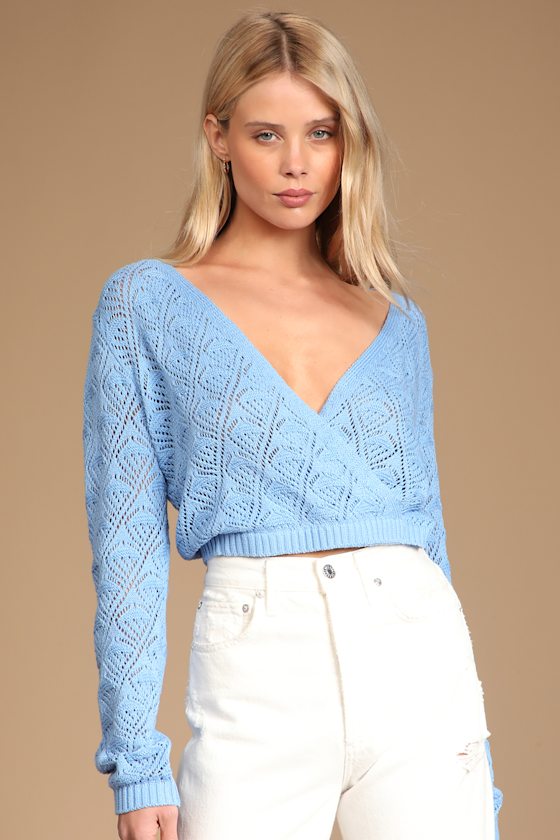 Daylight Blue Knit Top main image 0