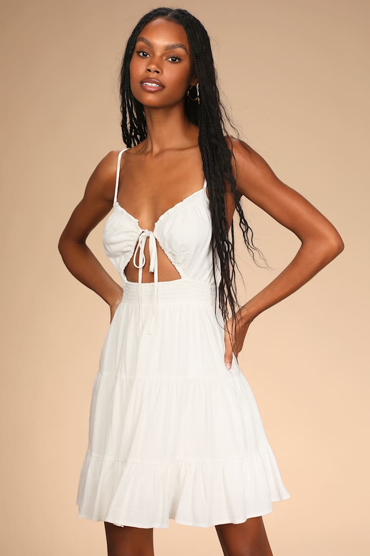 off white dress design Libas Women Woven Cotton Blend Panelled A-Line One Piece 1940's Day Dress Styles. dress with collar neck Select your size:6 Keep in a clean
