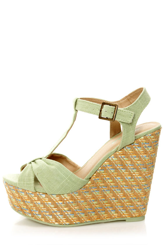 mint wedge sandals