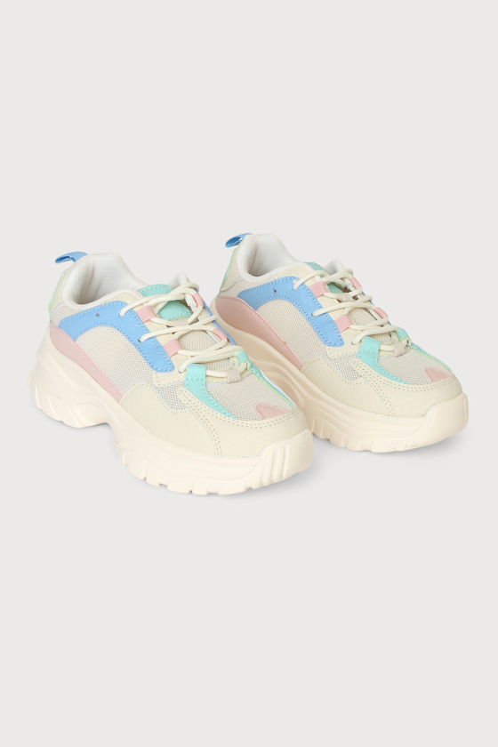 Dayana Pink Multi Color Block Sneakers 3
