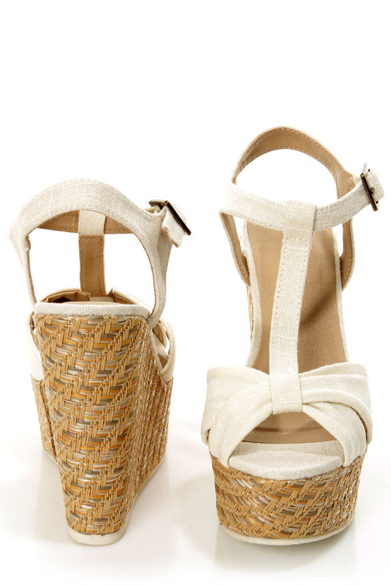 off white wedge sandals
