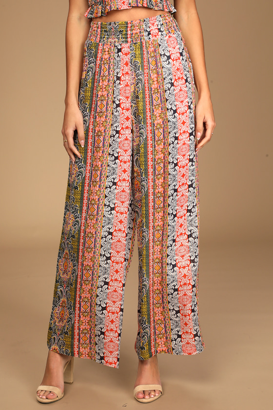 Rusttydustty Allover Print Cami Top & Wide Leg Pants Set | Wide leg pants,  High waist wide leg pants, Wide leg trousers