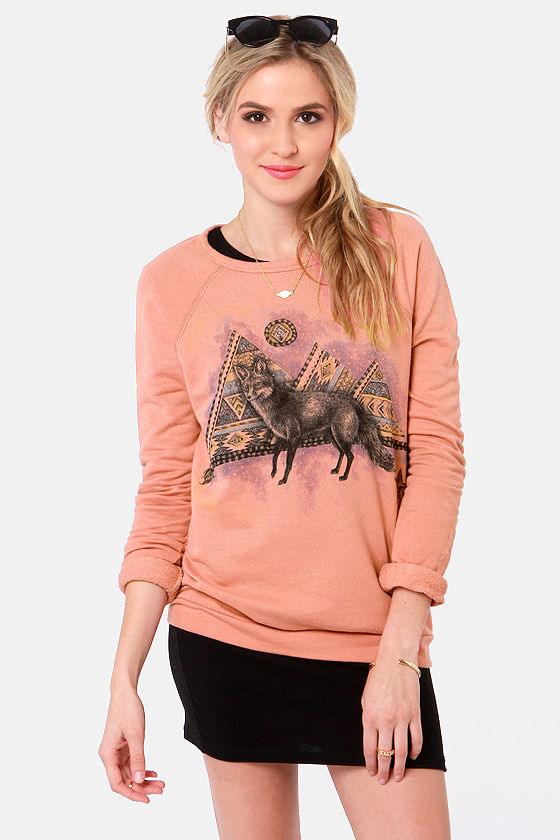 fox print sweater