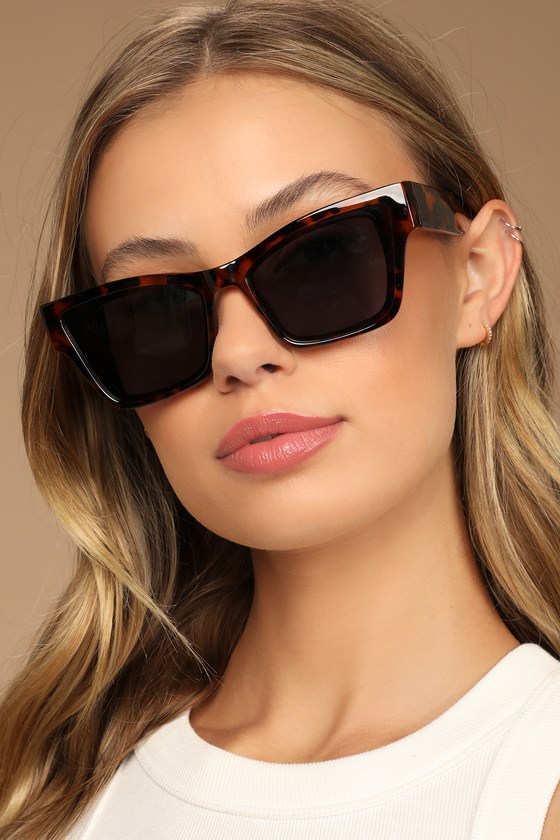 Lulus Modern Trends Brown Tortoise Cat-eye Sunglasses