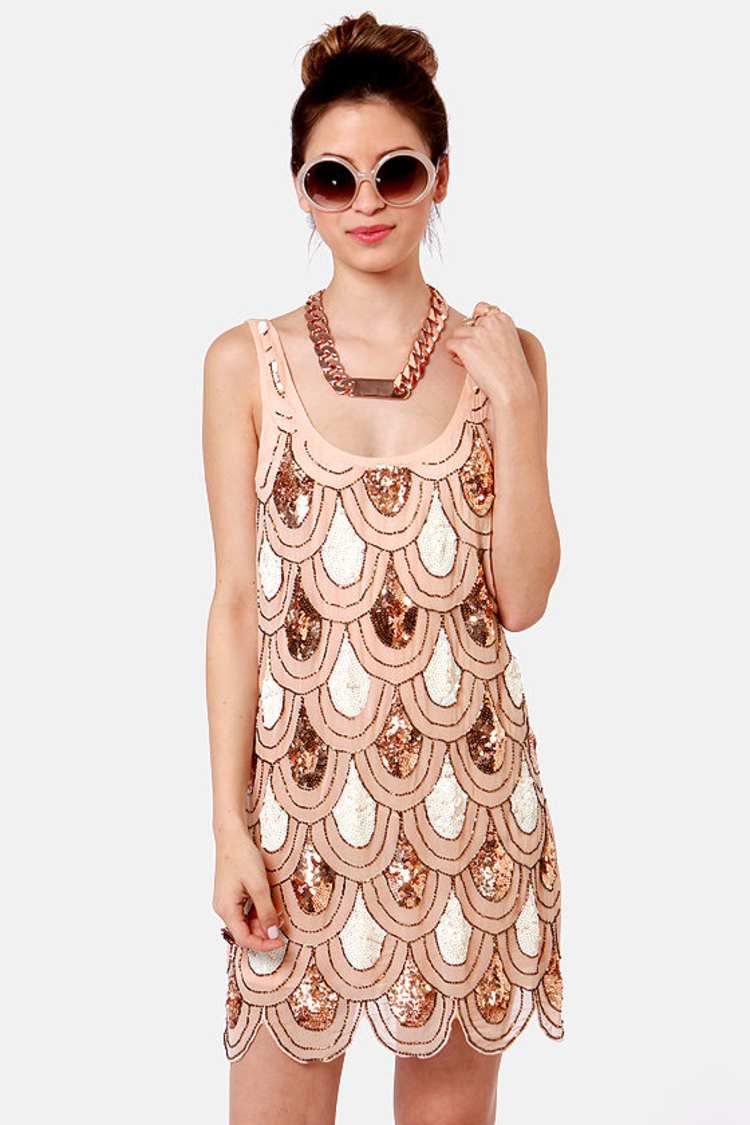 Sexy Peach Dress - Sequin Dress - Sleeveless Dress - $83.00 - Lulus Sexy Peach Dress - Sequin Dress - Sleeveless Dress - $83.00 - Lulus