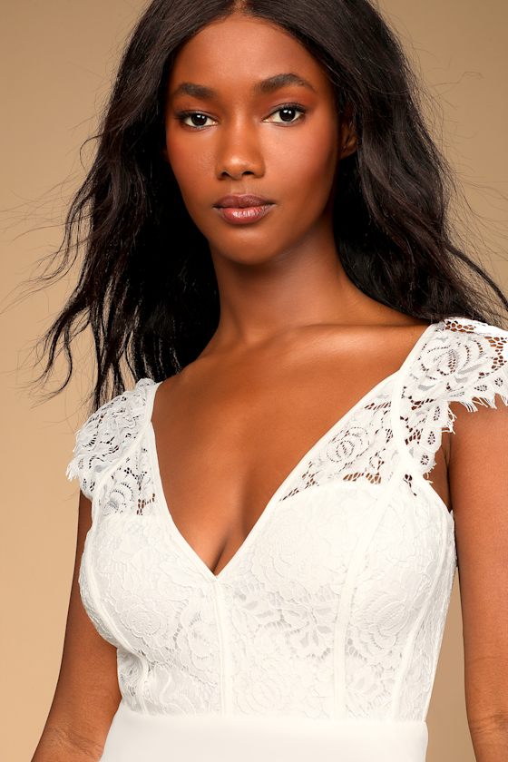 Cherish You Always White Lace Maxi Dress 2