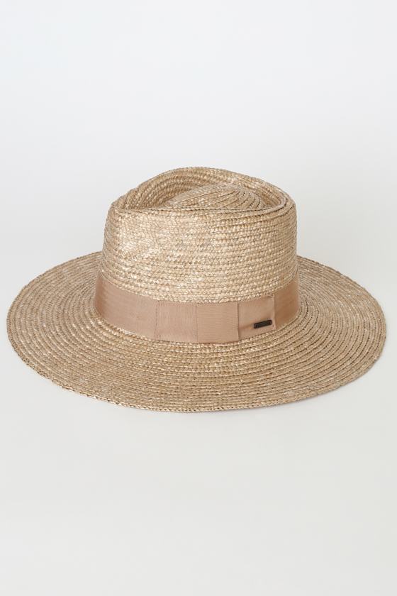 Joanna Tan Straw Wide Brim Fedora Hat 3