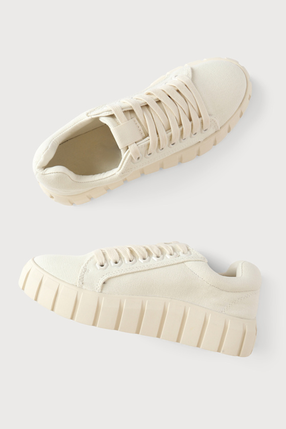 white canvas flatforms
