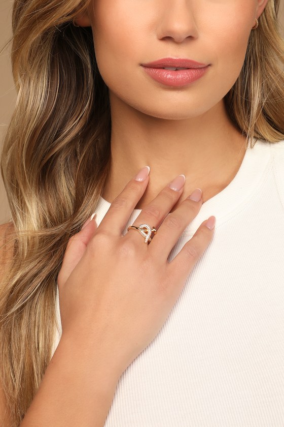 Gorgeous Small Clear Round Rhinestone Silver/Gold Plated Lady Jewelry Rings 
