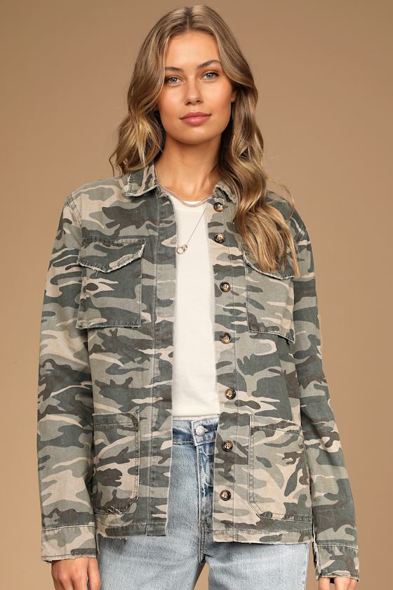 Blaine Green Camo Print Jacket 6