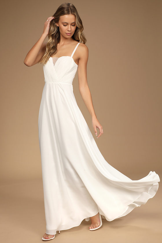 Vow and Forever Ivory Sleeveless Maxi Dress 1
