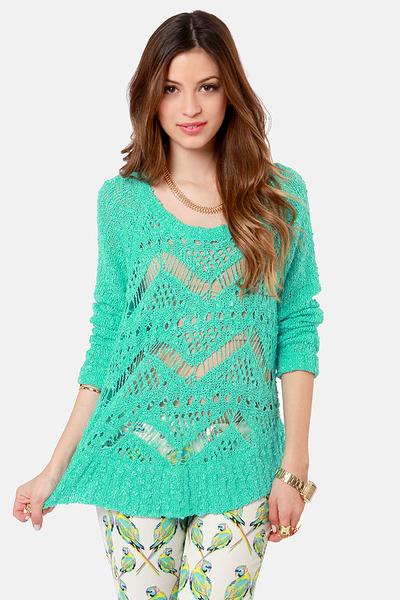 O'Neill Cape Town Sweater - Sea Green Sweater - Knit Sweater - $54.00 ...