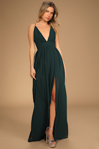 Ballroom Bliss Emerald Green Pleated Maxi Dress 5