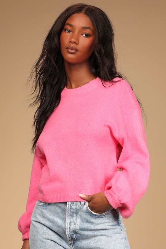 Neon pink sweaters discount