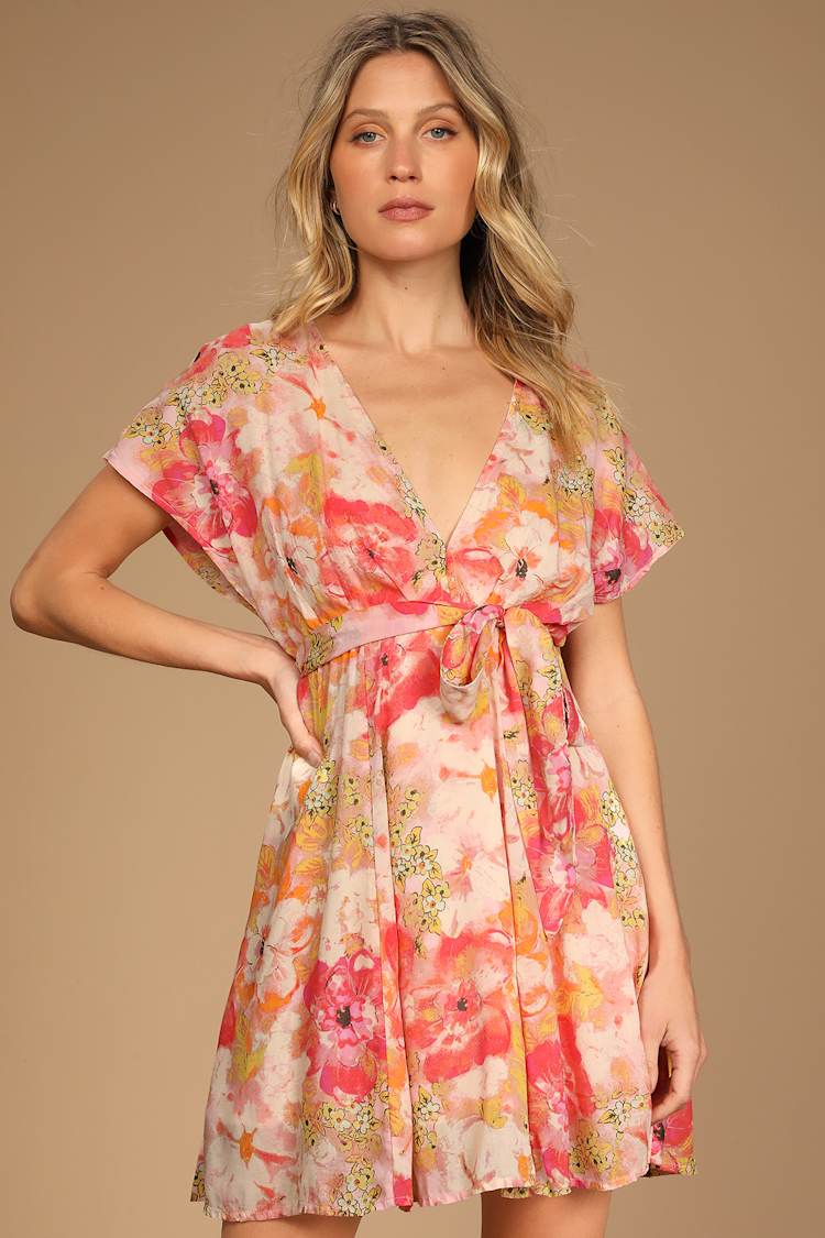 strapless open back dress Pink Fluffy Dressing Gown – The Oodie main image 0