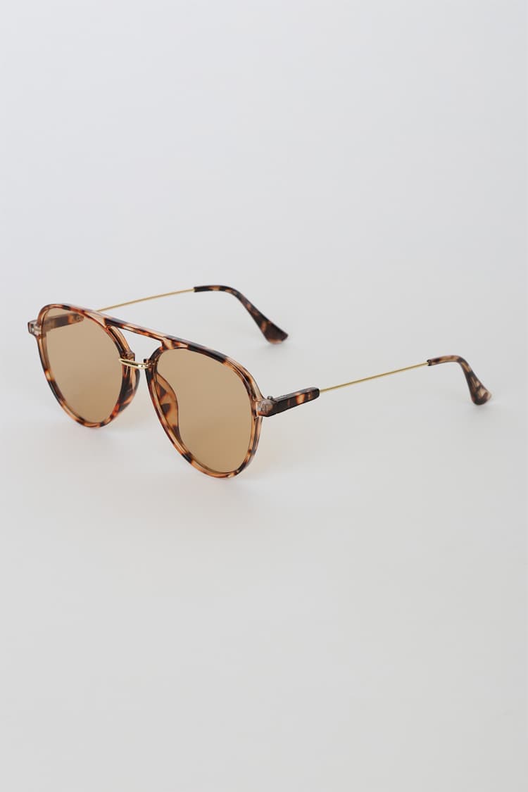 Dash of Style Brown Tortoise Aviators