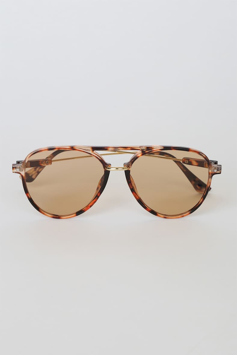 Dash of Style Brown Tortoise Aviators