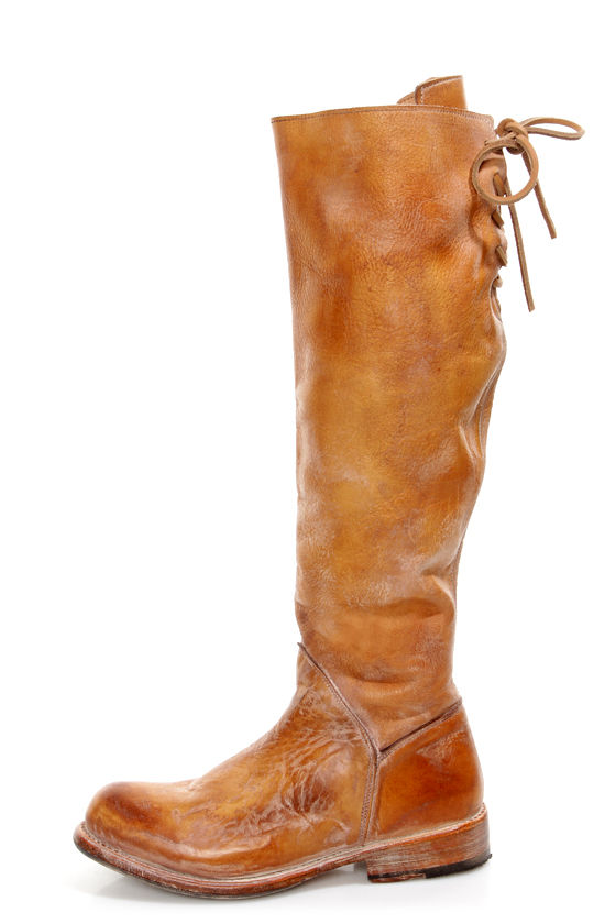 Bed Stu Manchester II Tan Rustic White Leather Riding Boots - $249.00