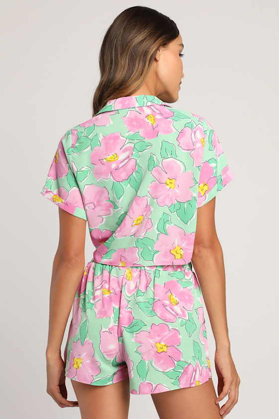 ワンピース soor ploom Ines Romper Flower Ribbon 7y Amazon.com: AIMCOO Women's Floral Print Deep V-Neck Romper