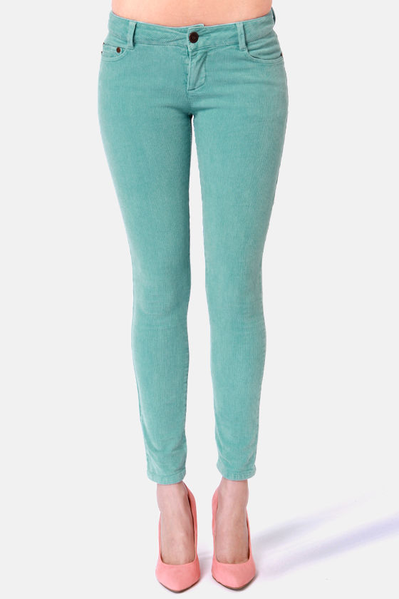 women's blue corduroy pants
