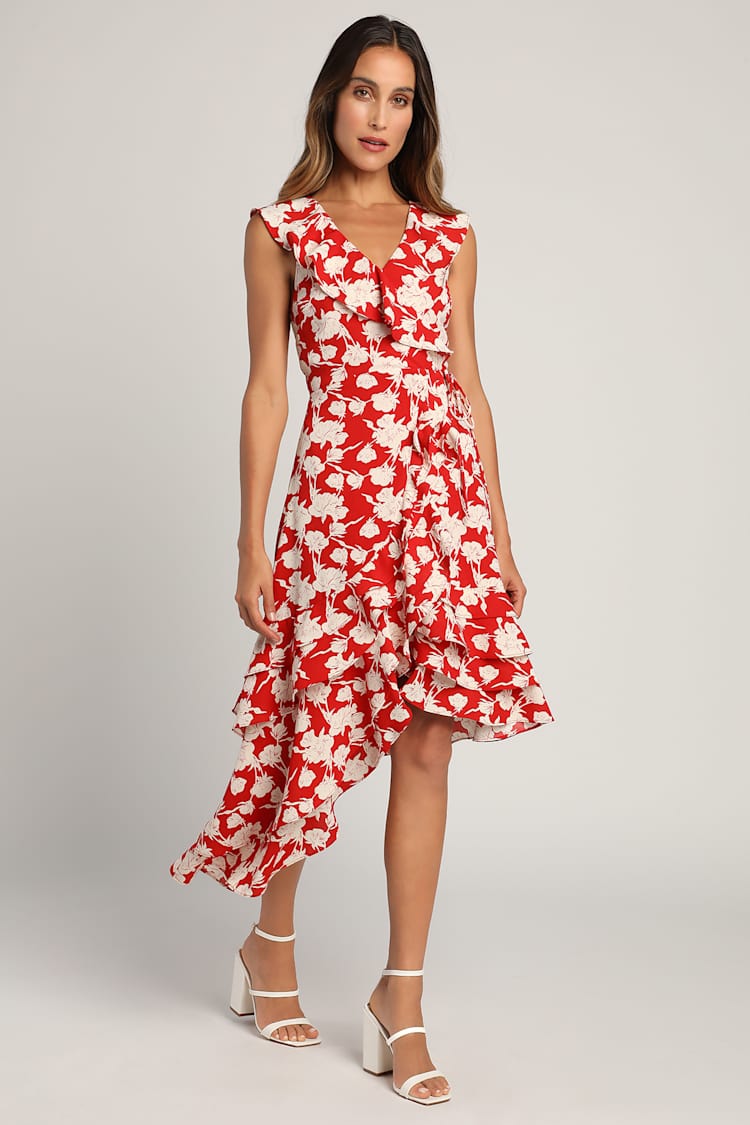asymmetrical tiered dress Drea Asymmetrical Bustier Wrap Dress | Elegant Evening Dress