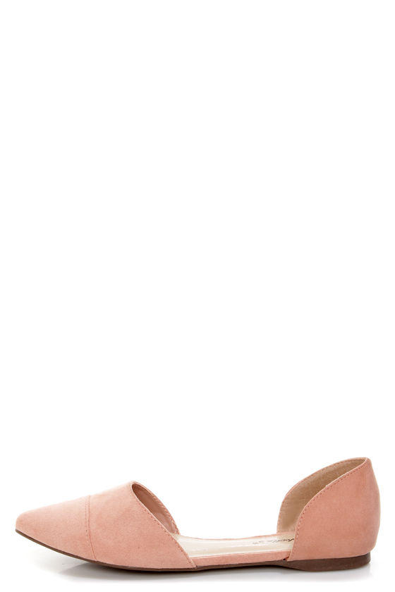 blush pointed flats