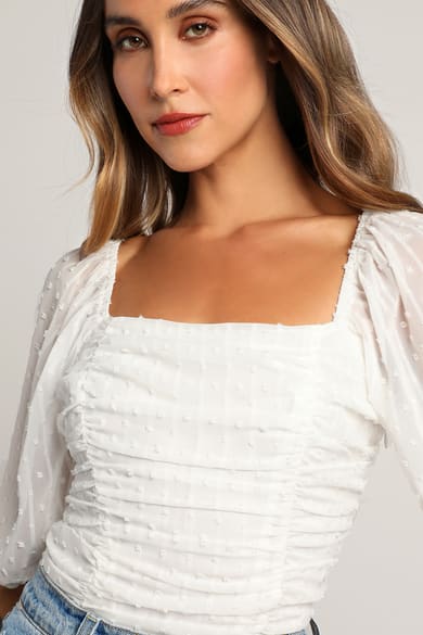 White Lace Top - White Bodysuit - Women's Tops - Bridal Top - Lulus