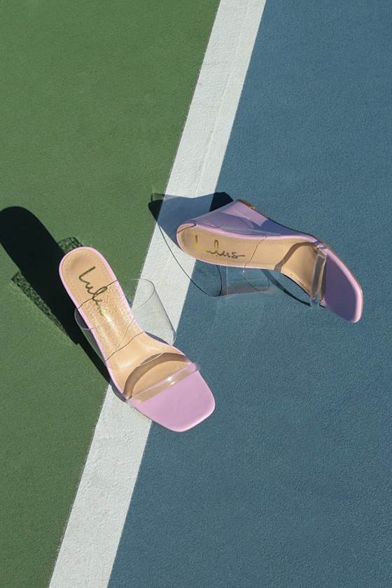 Reelay Bubblegum Pink Slide-On Vinyl Wedge Heels 6