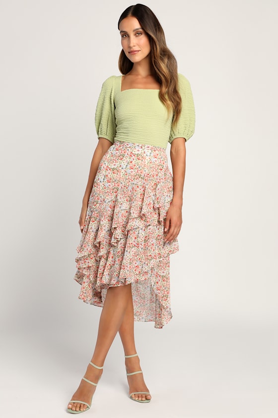 Everywhere You Go Lime Green Puff Sleeve Lace-Up Bodysuit 5