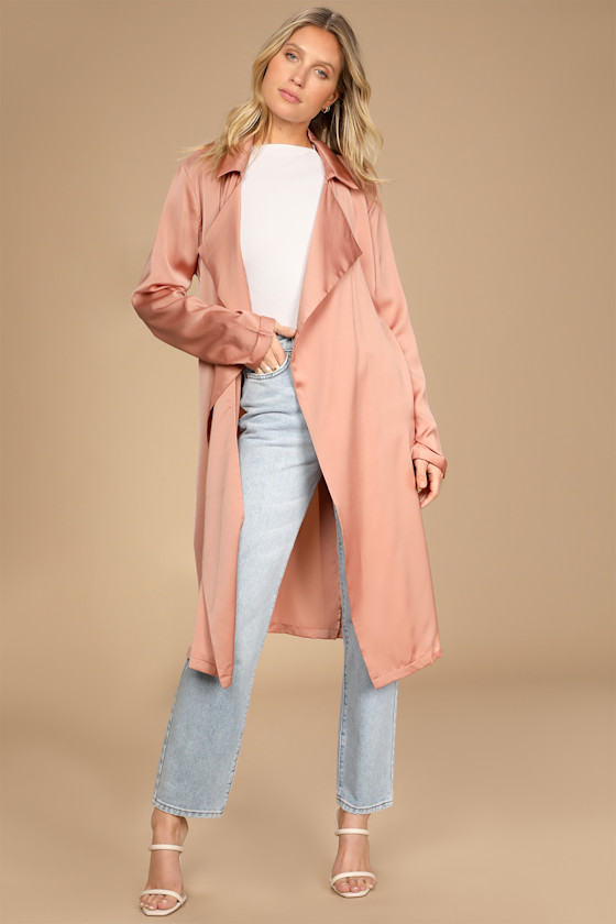 Being Chic Blush Satin Duster 10