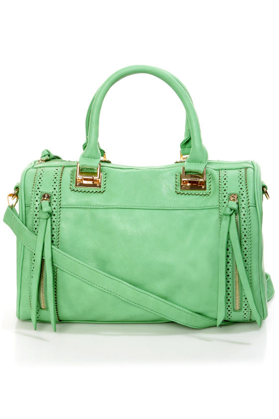 Roomy Mint Green Handbag Oversized Handbag Structured Handbag