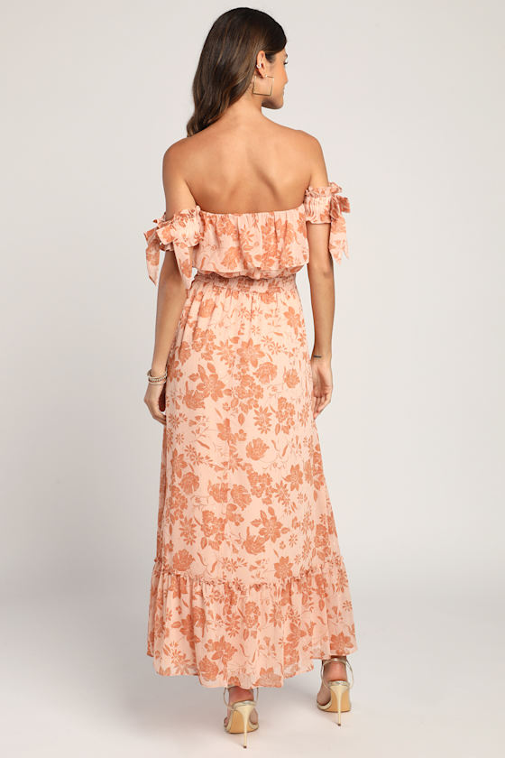 Blush Maxi Dress - Floral Print Dress - OTS Maxi Dress - Image 4