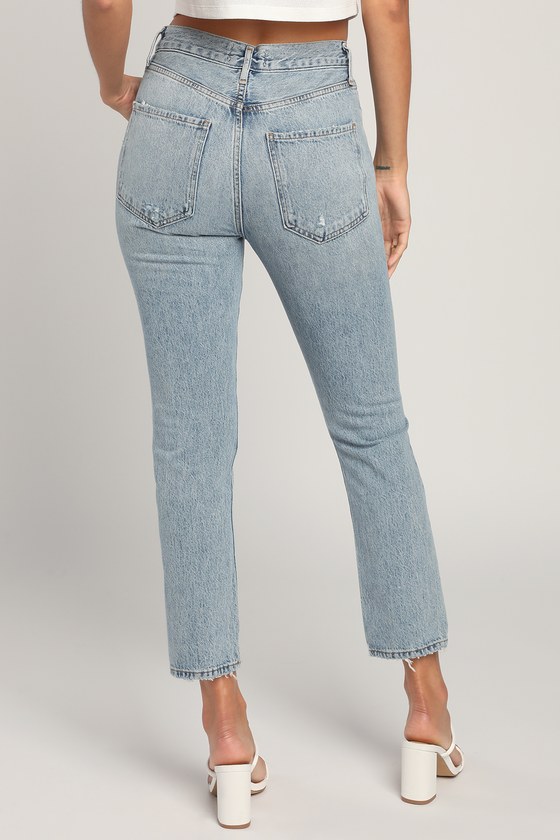 【関税込み】AGOLDE ブルー Riley ジーンズ AGOLDE Riley Jeans | Blue | FARFETCH GE