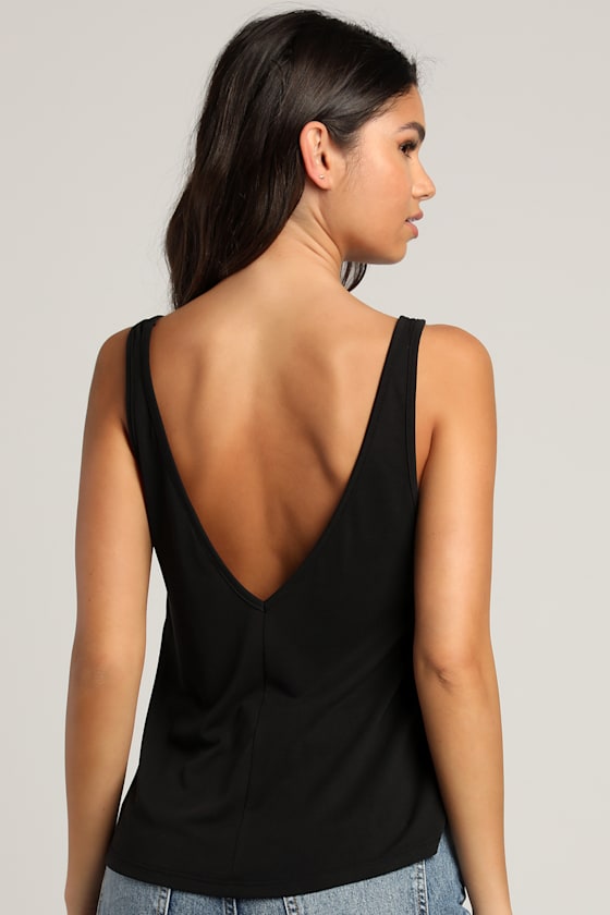 Necessary Love Black V-Neck Tank Top 8